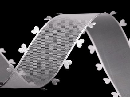 Stuha se srdíčky šíře 40 mm