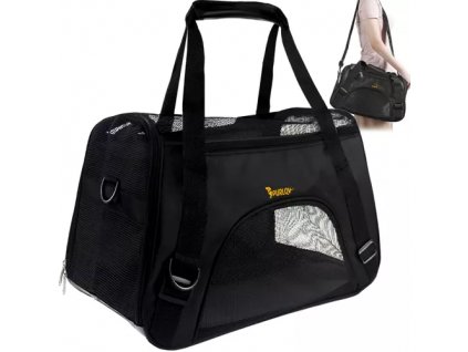 Přepravní taška pro psy, kočky a králíky Purlov 20940, polyester + PVC + železo, 30/25/50 cm, nosnost 8 kg