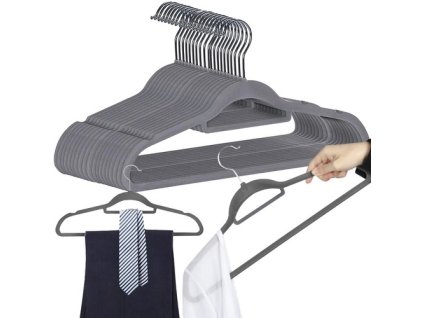 Ramínko na šaty 20 kusů - šedá Ruhhy 22535