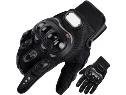 Motocyklové rukavice Trizand XL, černé, nylonové, 23 x 11,5 cm