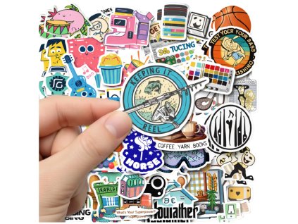 Sada hobby samolepek 55 ks barevných DIY dekorací
