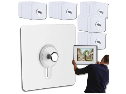 Sada 20 nástěnných háčků, samolepicích, voděodolných