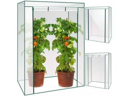 Mini zahradní fóliový skleník, zelená/transparentní, kov/fólie, 150x103x52 cm