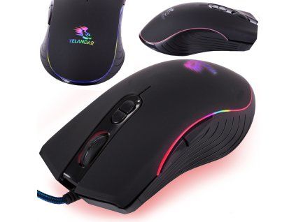 Drátová optická myš pro notebook pc rgb herní myš