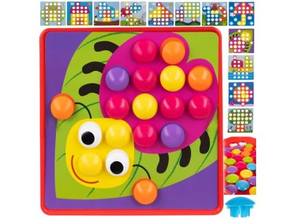 Vzdělávací Puzzle Mozaika pro Děti, Vícebarevná, Plastová, 25.5 x 25.5 x 4 cm