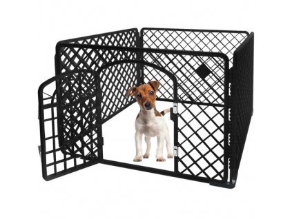 Univerzální ohrádka pro zvířata s bránou, ABS materiál, rozměry 90x90x60cm