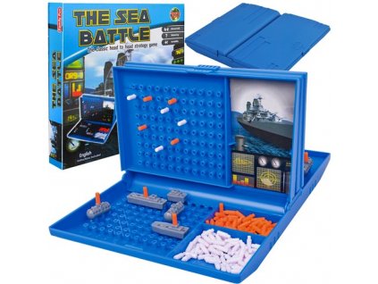 Strategická rodinná hra "Lodě", skládací, pro 2 hráče, rozměry 26 x 19 x 3 cm