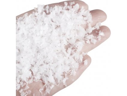 Umělý sníh 105g, bílá barva, materiál polypropylen