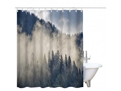 Sprchový závěs s 3D vzorem, 180x200 cm, voděodolný polyester