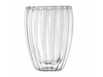 Termální sklenice s dvojitým dnem 350ml, borosilikonové foukané sklo, odolné proti poškození a poškrábání