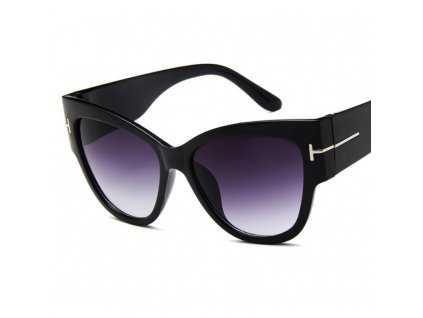 Elegantní Sluneční Brýle Černé, UV Filtr 400 kat. 3, Materiál Plast