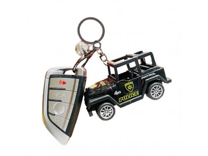 Přívěsek na klíče Policejní Patrol BRL304, délka 4,5 cm, šířka 8 cm, hmotnost 43g