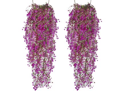 Umělé dekorativní květiny vrby, závěsné, 2ks kytice horolezec