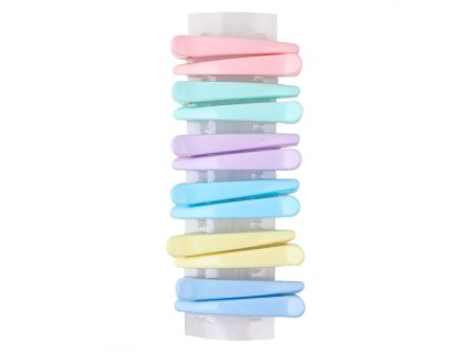 Sada 12 Pastelových Sponek do Vlasů, Bez Niklu a Chromu, Délka 8 cm
