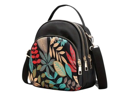 2v1 malý dámský batoh přes rameno černý městský batoh