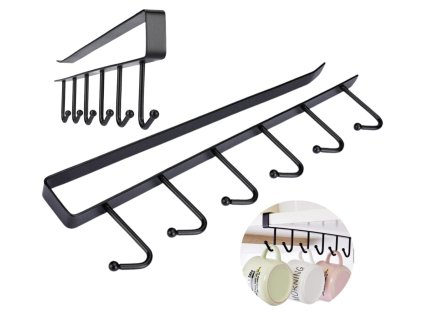 Háčky 6ks držák na kuchyňské náčiní pro náčiní pod kuchyňskou linkou