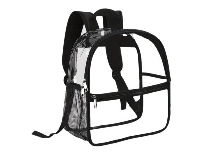 Elegantní retro průhledný voděodolný školní batoh A4 pro dámy