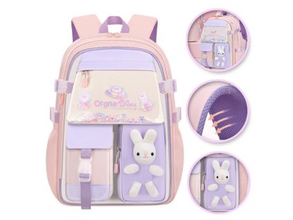 Batoh RABBIT Sweet školní univerzální s kapsami a reflexními prvky PL163R