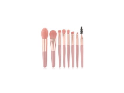 Sada 8 jemných a precizních štětců na make-up v meruňkové barvě PZ29MOR