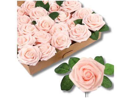 Dekorativní růžový kytice - 25 ks umělých růží