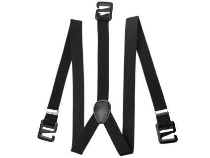 Elastické široké černé pánské popruhy do outdoorových kalhot. 

 Elastické široké černé pánské popruhy.