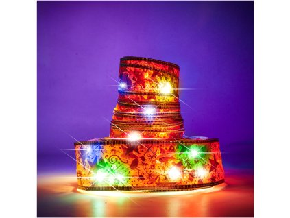 Stuha dekorativní LED pásek 10m 100LED vánoční stromek světla vánoční dekorace vícebarevné s bateriemi