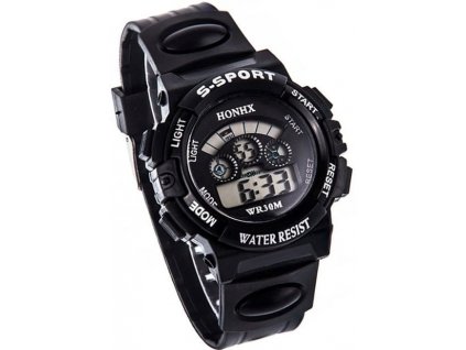 Pánské sportovní hodinky LED s silikonovým řemínkem, antialergické, délka 24 cm