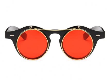 Steampunkové Retro Oční Brýle s Otevíracími Čočkami, Kovový Rám, UV Filtr 400