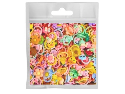 Sada 60 barevných gumiček do vlasů pro dívky