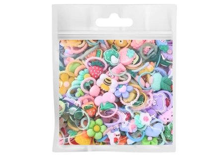 Sada 40 barevných gumiček do vlasů pro dívky