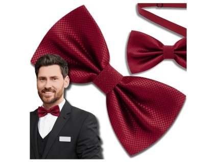 Regulovatelná bordó pánská elegantní klasická motýlková kravata