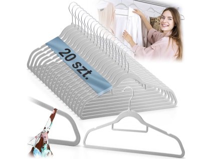 Velurová ramínka na šaty 20ks MS-859 Massido