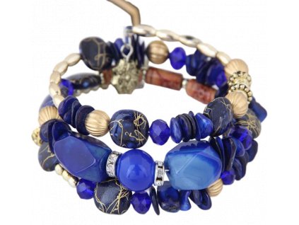 Náramek s korálky - Etno náramek - Lazuli