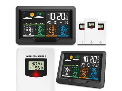 Meteorologická stanice s displejem BD-904 černá