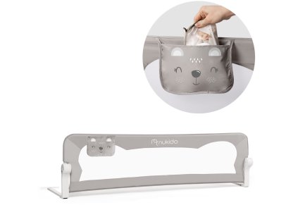 Bezpečnostní potah na postel 150 x 42 x 35 cm Nukido šedý