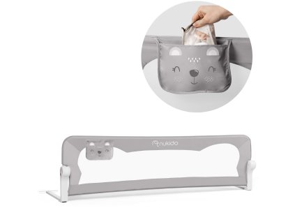 Bezpečnostní potah na postel 180 x 42 x 35 cm Nukido šedý