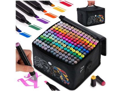 Alkoholové fixy se sáčkem 168 ks Nukido NK-914