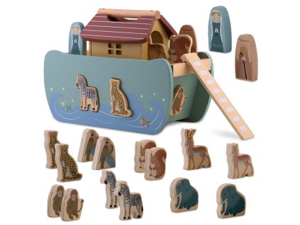 Dřevěná Noemova archa se zvířaty NK-862 Nukido