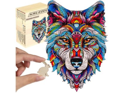 Dřevěné puzzle - Kruzzel 24552 puzzle
