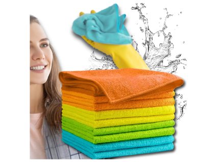 Mikrovláknové utěrky 10 kusů, sada 30 cm