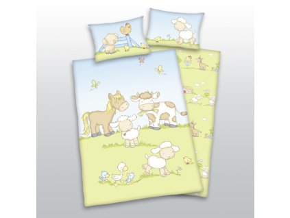 Bavlněné lůžkoviny 100x135 Farm Cow 7551 Horse Sheep Chicken Goose for bed (Bavlněné lůžkoviny 100x135)