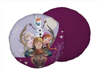 Dekorační polštář 40 cm Frozen Family 03 fialový fleece plyšový tvar