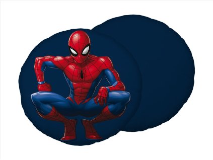 Dekorační polštář 35 cm Spider-man námořnicky modrý plyšový tvar