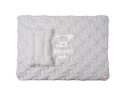 Dětská přikrývka 100x135 polštář 40x60 Corneo Eco bílá jednovrstvá s biologicky rozložitelným kukuřičným vláknem Inter Widex