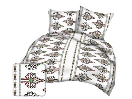 Ložní prádlo 160x200 bílé barevné A1017 Kora 23