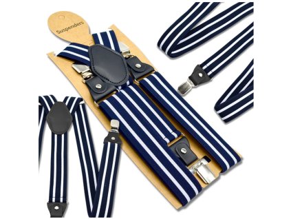 Pánské šle Emo, silné a široké, nastavitelná délka 74-115 cm, kožená galanterie a ekologická kůže