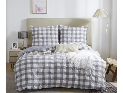 Ložní prádlo z mikrovlákna 220x200 Creasy cream check crease I24