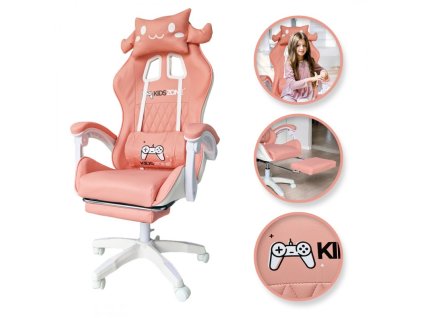 Herní křeslo Bunny Gamer otočné s podnožkou DĚTSKÁ ZÓNA KO27R  

Název produktu: Herní křeslo Bunny Gamer s podnožkou Dětská zóna