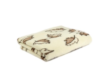 Vlněná přikrývka 220x200 z ovcí Merino - Javorový list - krémově hnědá - vlněná letní přikrývka - Hřejivé ložní prádlo