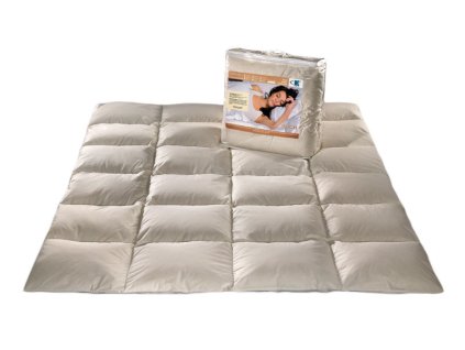 Péřová přikrývka 140x200 ecry 2,0 kg přírodní výplně 100% bavlna Vstup AMW
